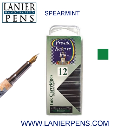 12 Pack Universal Fountain Pen Cartridges - Spearmint
