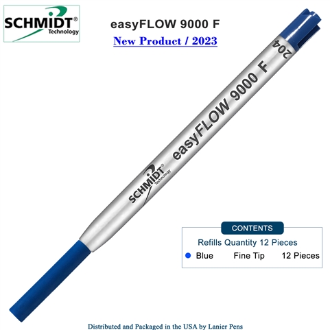 Imprinted Schmidt easyFLOW9000 Ballpoint Refill- Blue Ink, Fine Tip 0.8mm - Pack of 12