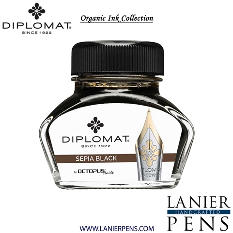 Diplomat Octopus 30ml Ink Bottle - Sepia Black