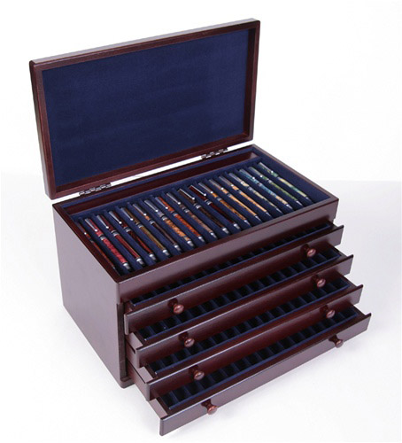 Mahogany Pen Display Cases - Lanierpens