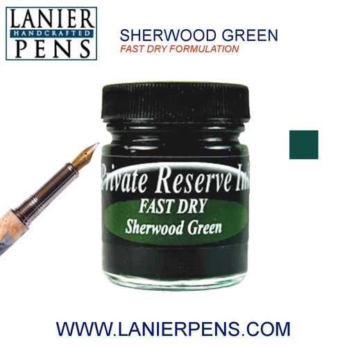 Fountain Pen Ink - Sherwood Green - Fast Dry