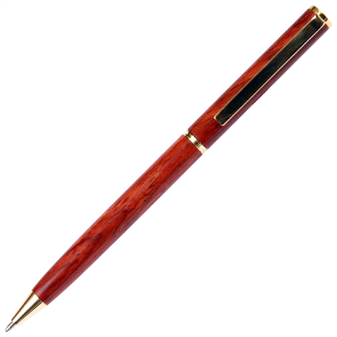 Wood Slim Ballpoint Pen - Rosewood (Budget Friendly)