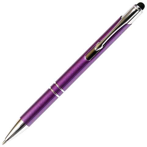 JJ Ballpoint Pen with Stylus - Purple (Budget Friendly)