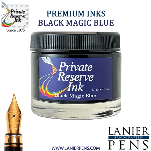 Private Reserve PR17002 Ink Bottle 60 ml - Black Magic Blue