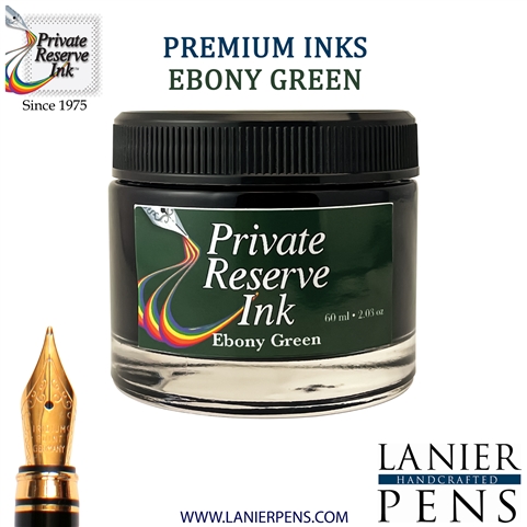 Private Reserve PR17024 Ink Bottle 60 ml - Ebony Green