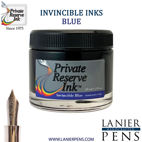 Private Reserve PR17038 Ink Bottle 60 ml - Invincible Blue Permanent Ink