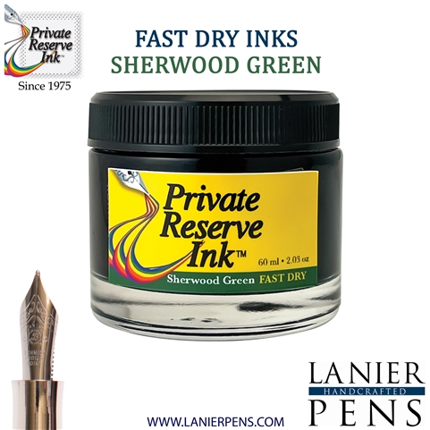 Private Reserve PR17042 Ink Bottle 60 ml - Sherwood Green-Fast Dry