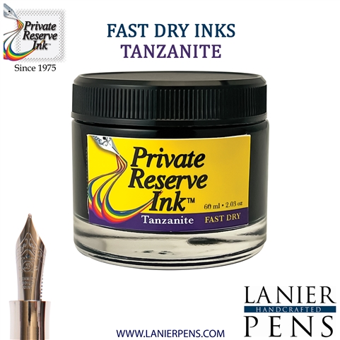 Private Reserve PR17043 Ink Bottle 60 ml - Tanzanite-Fast Dry