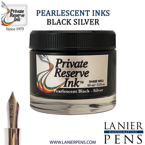 Private Reserve PR17045 Ink Bottle 60 ml - Pearlescent Black-Silver