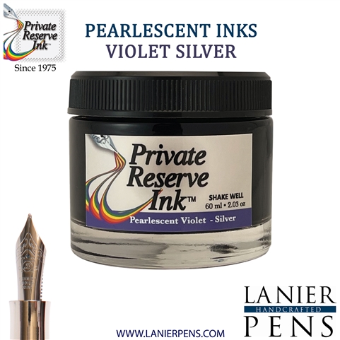 Private Reserve PR17050 Ink Bottle 60 ml - Pearlescent Violet-Silver