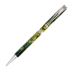 Slimline Twist Pen - Green Maple Burl